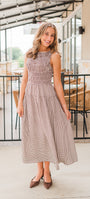 Bryce Dress | Brown Gingham