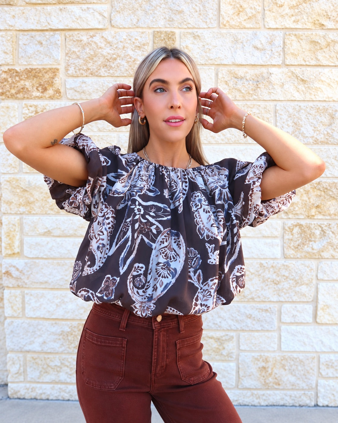 Willow Top | Espresso Paisley