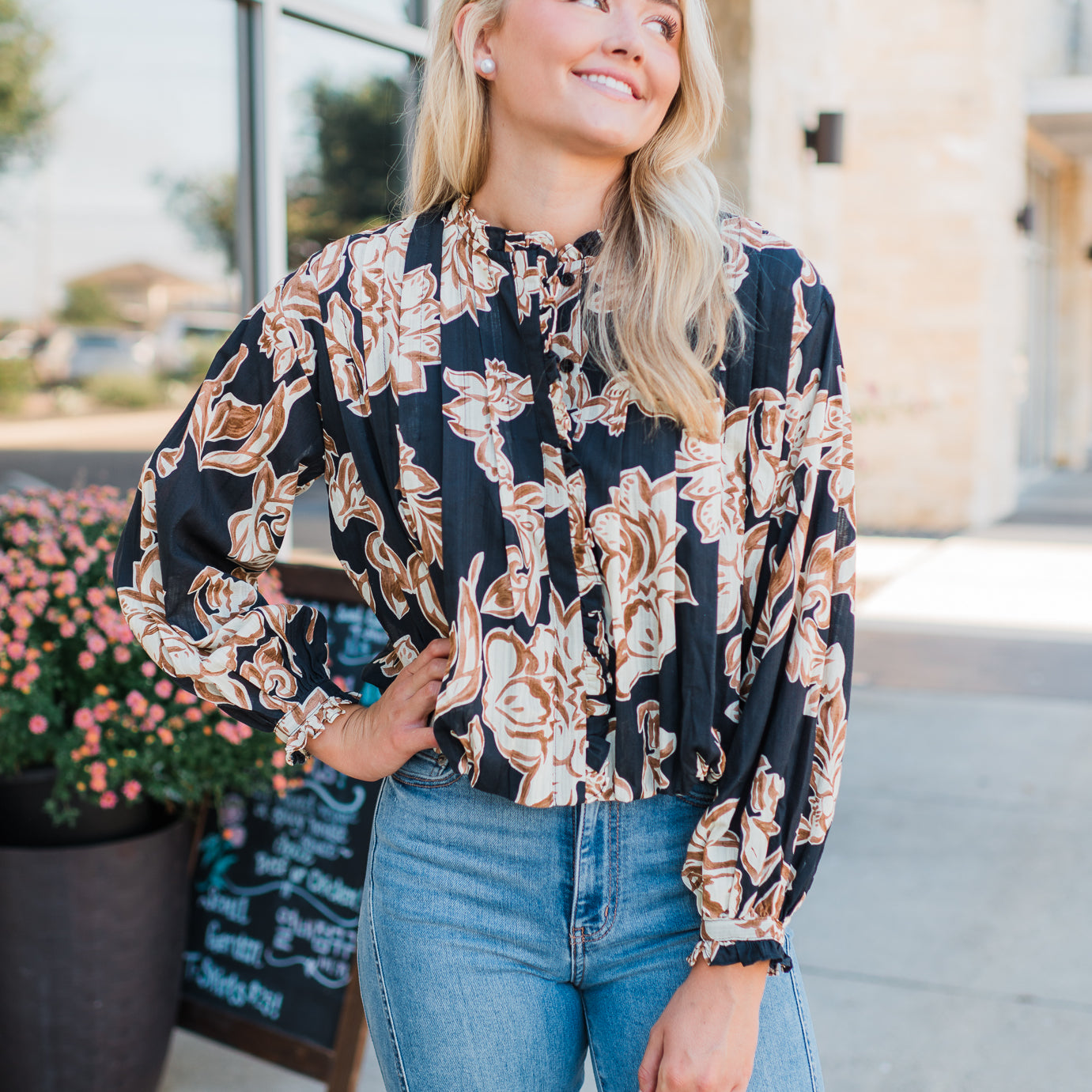Khloe Top | Black + Rust