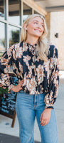 Khloe Top | Black + Rust