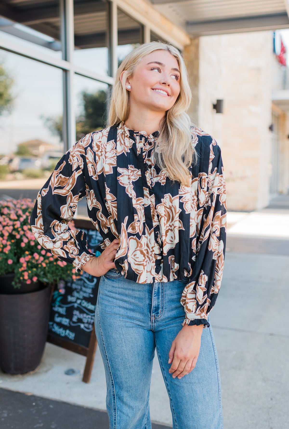 Khloe Top | Black + Rust