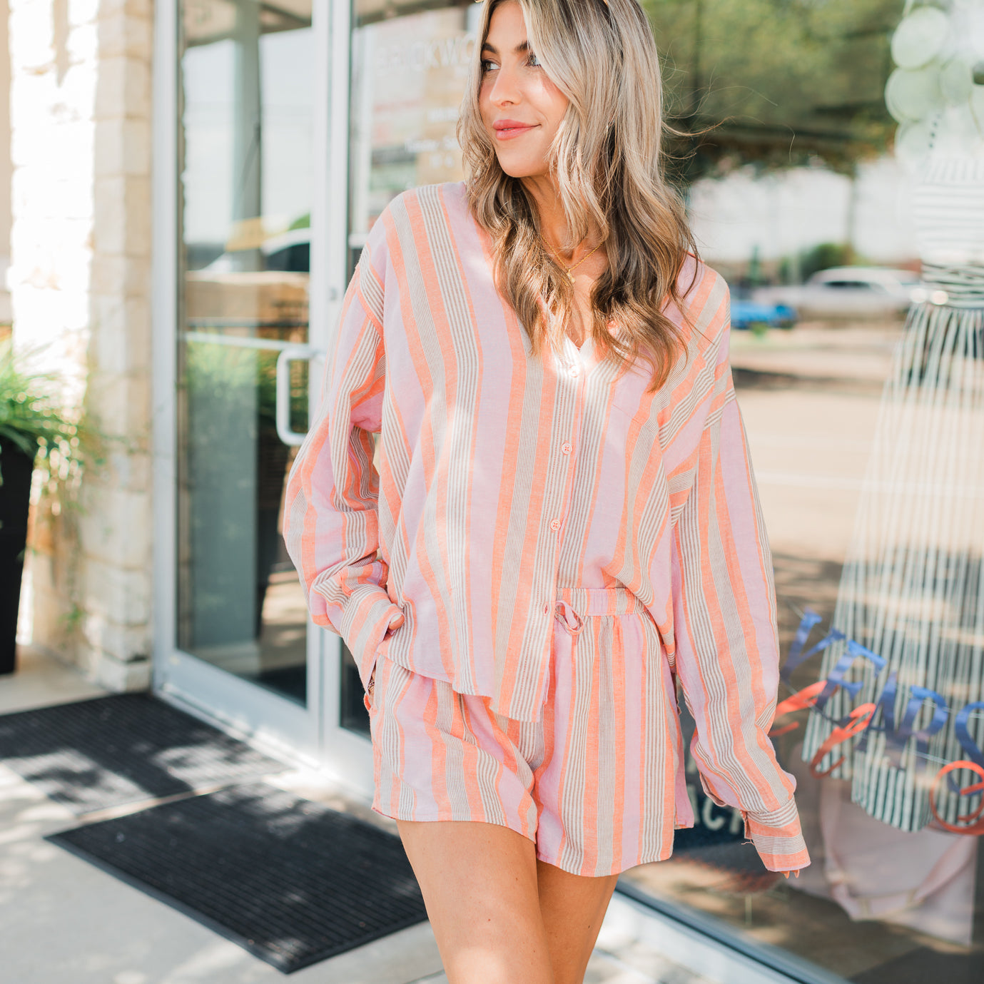 Z Supply | Perfect Linen Striped Top | Tiger Lily