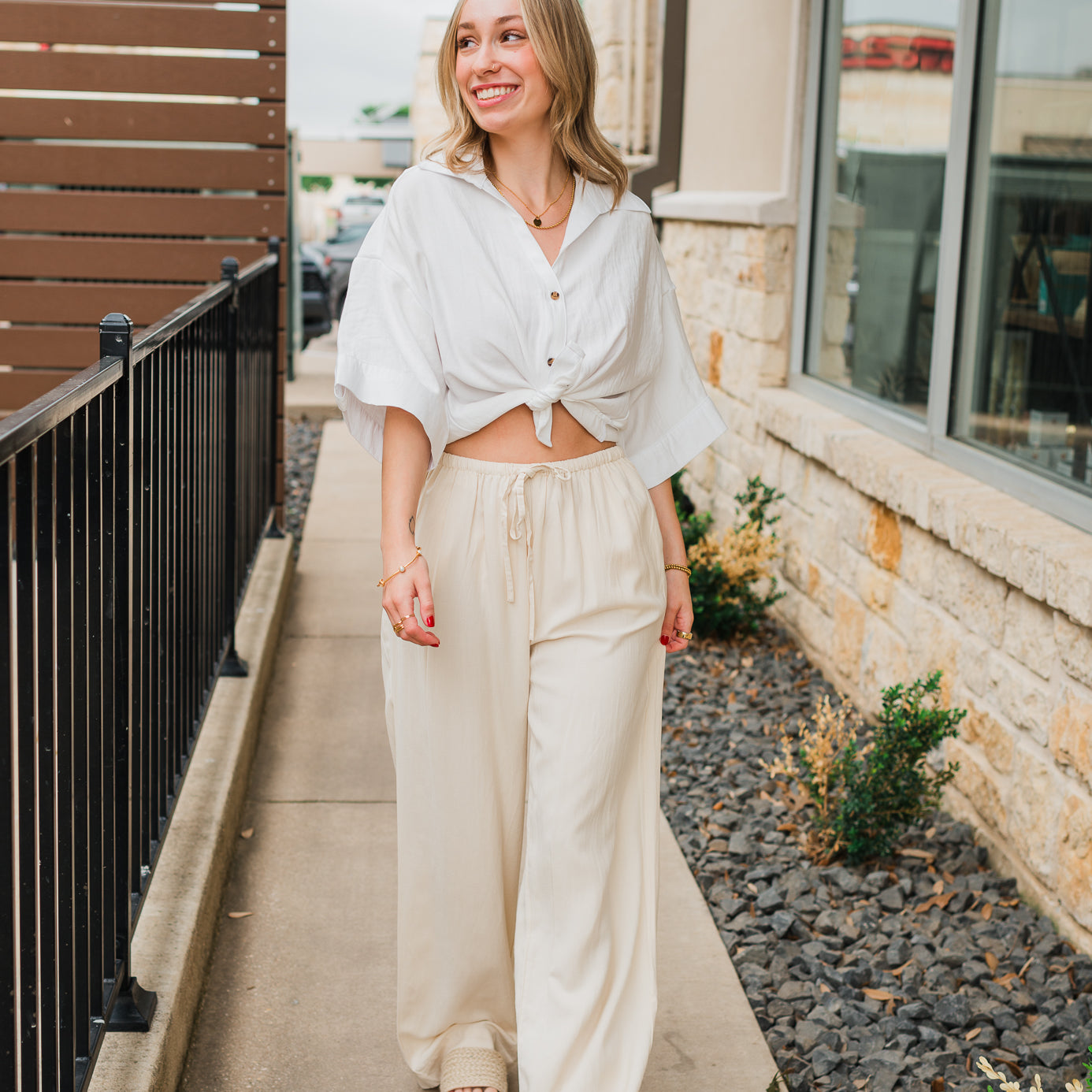 La Jolla Pants | Linen Ecru