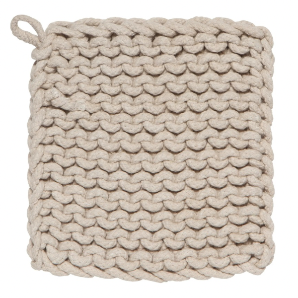 Dove Gray Knit Potholder