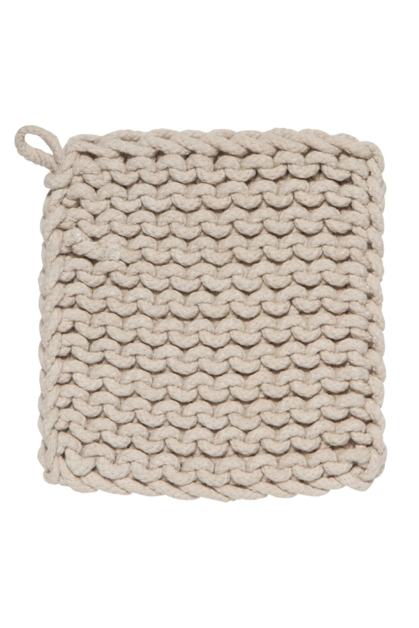 Dove Gray Knit Potholder