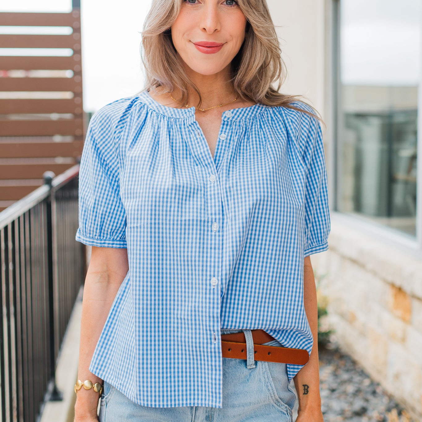 Ottilie Top | Soft Blue