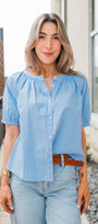 Ottilie Top | Soft Blue