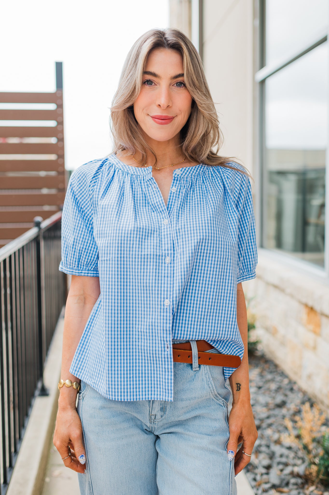 Ottilie Top | Soft Blue
