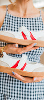 Mary Jane Sneaker | White + Red