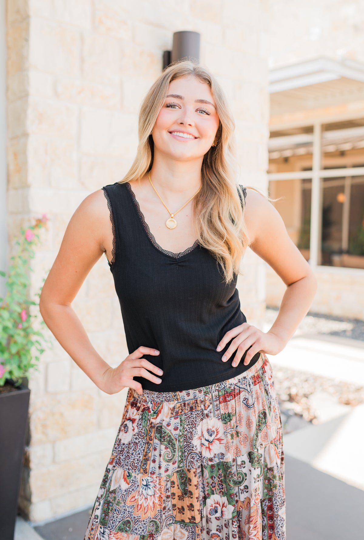 Emma Tank | Black Lace