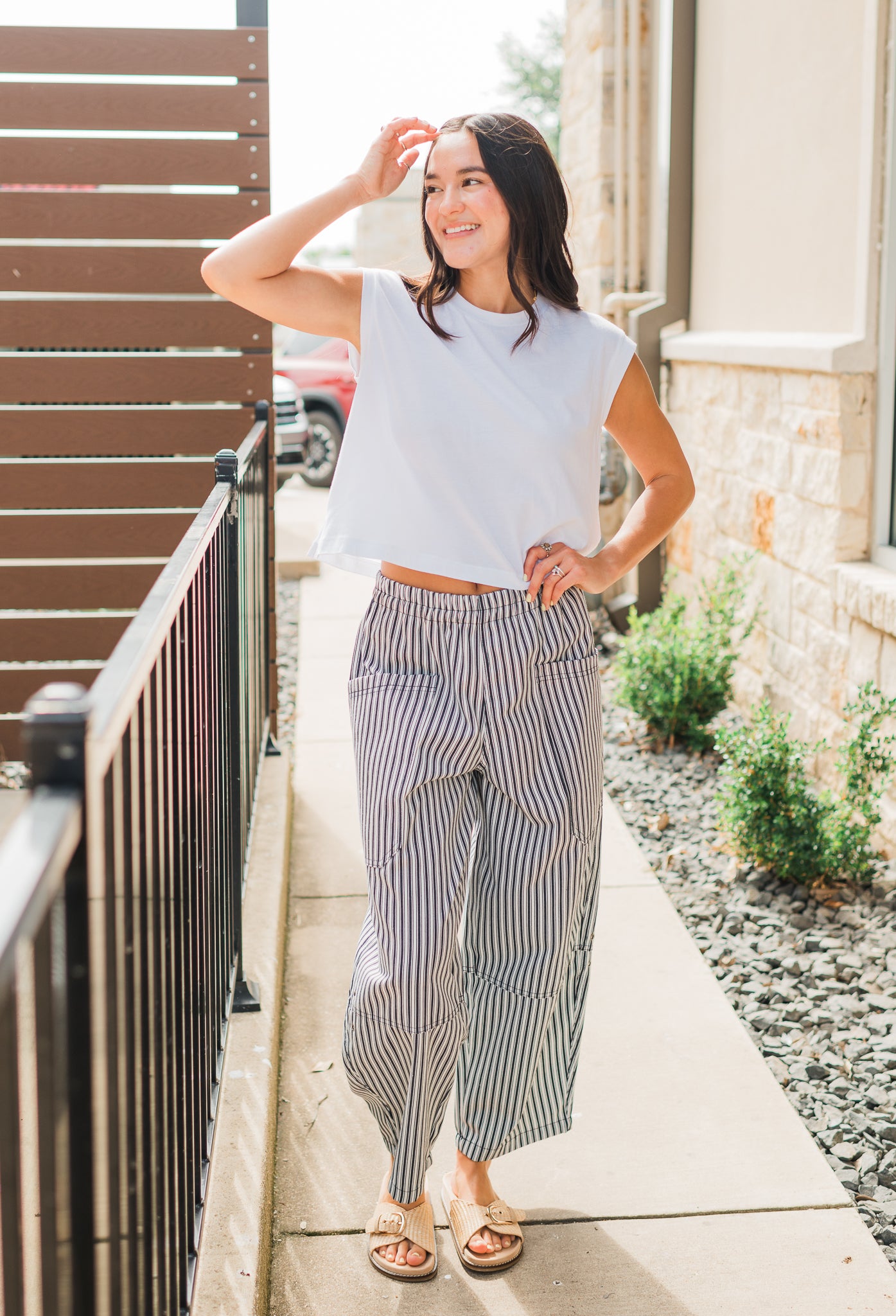 Wanderer Pants | Navy Stripe
