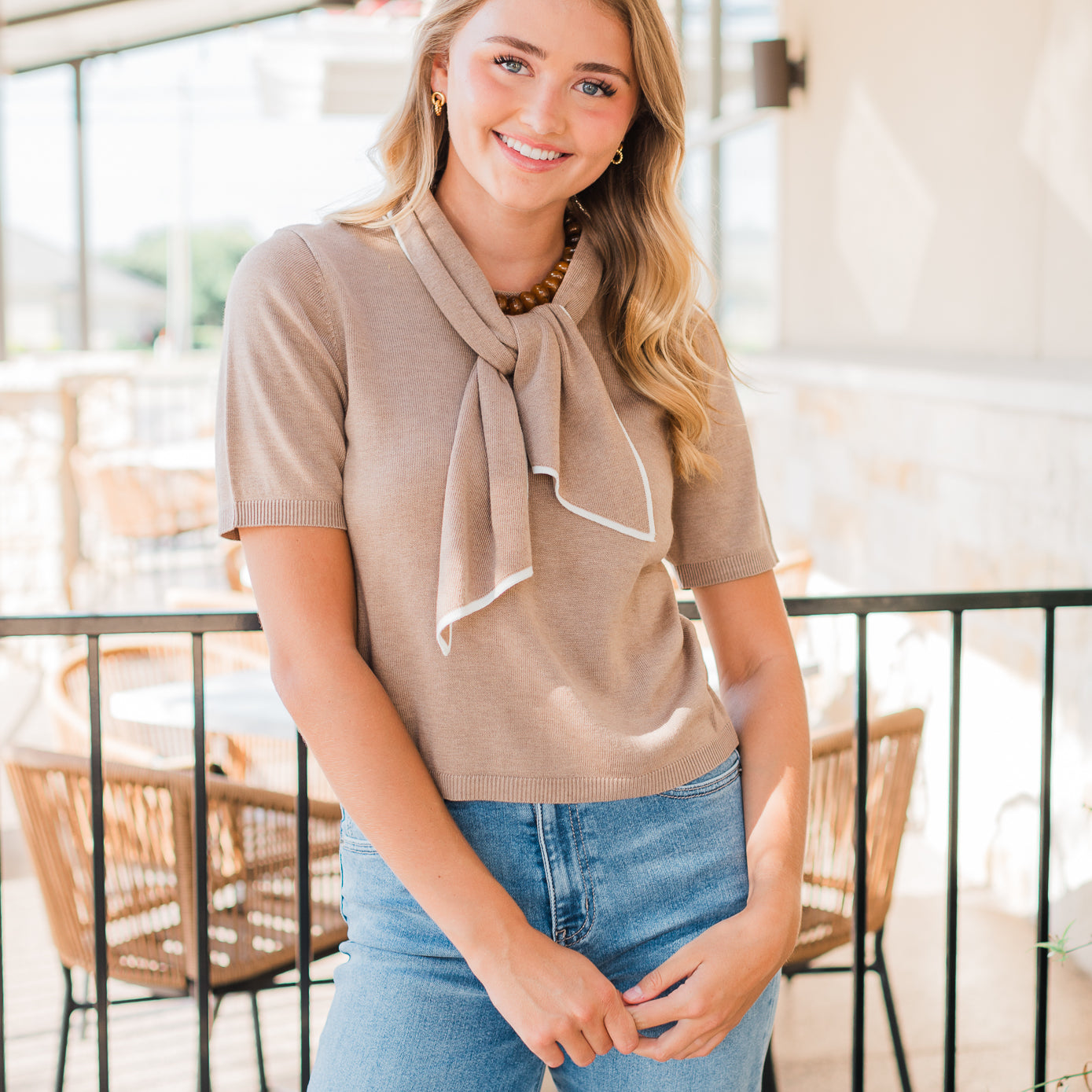 Taos Knit Top | Tan