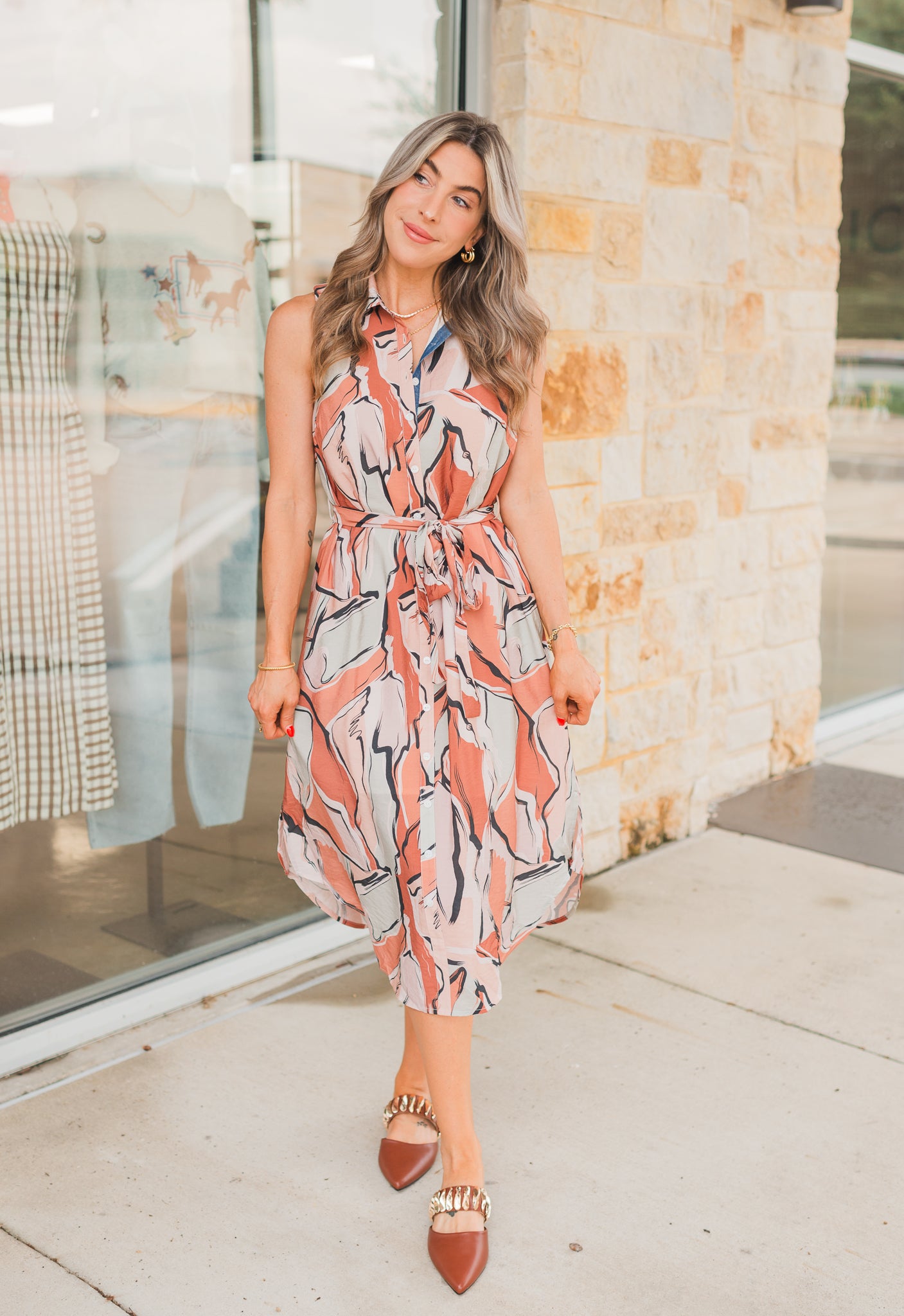 Indiana Dress | Brown Mix