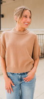 Linley Sweater Top | Camel