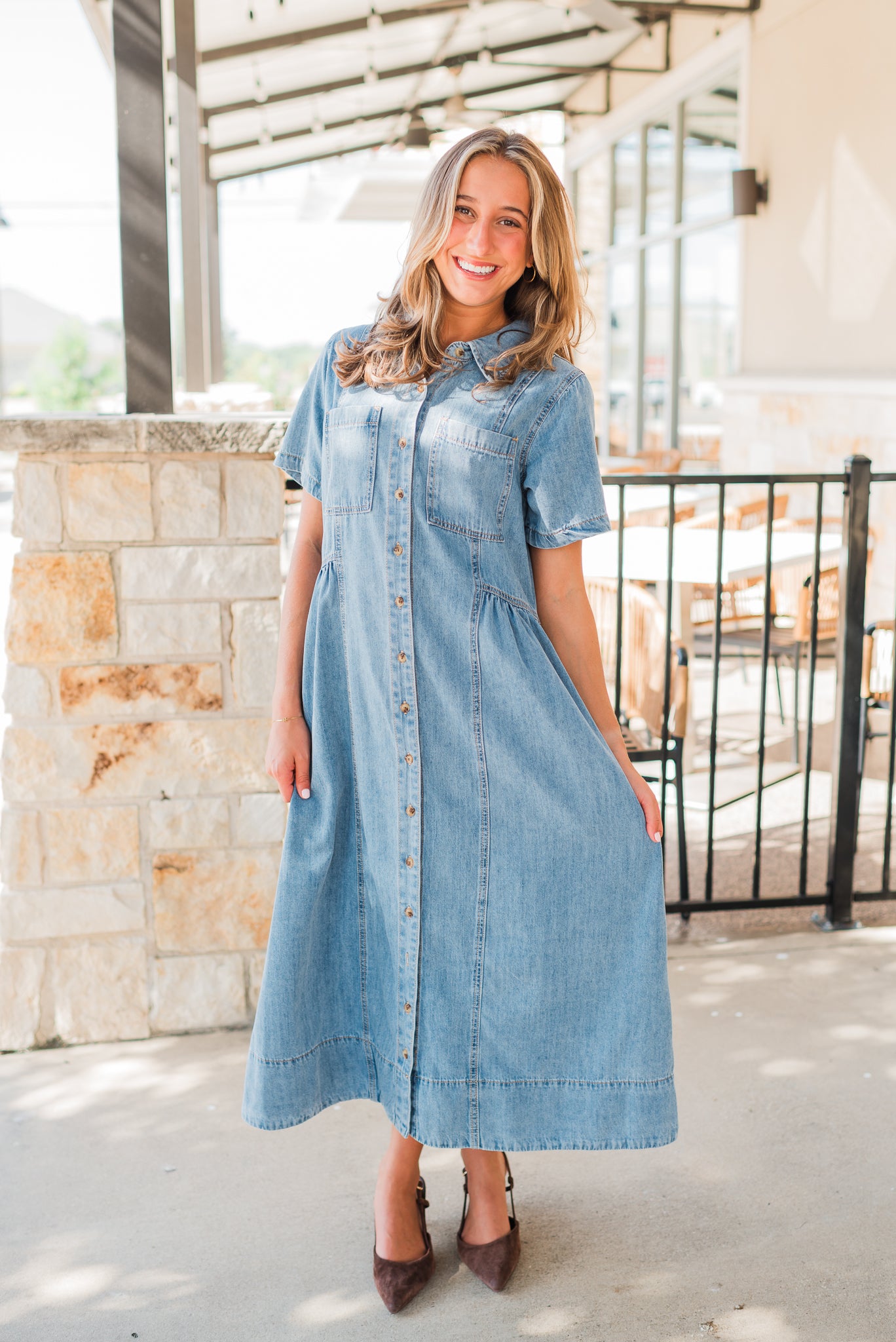 Gwen Dress | Denim