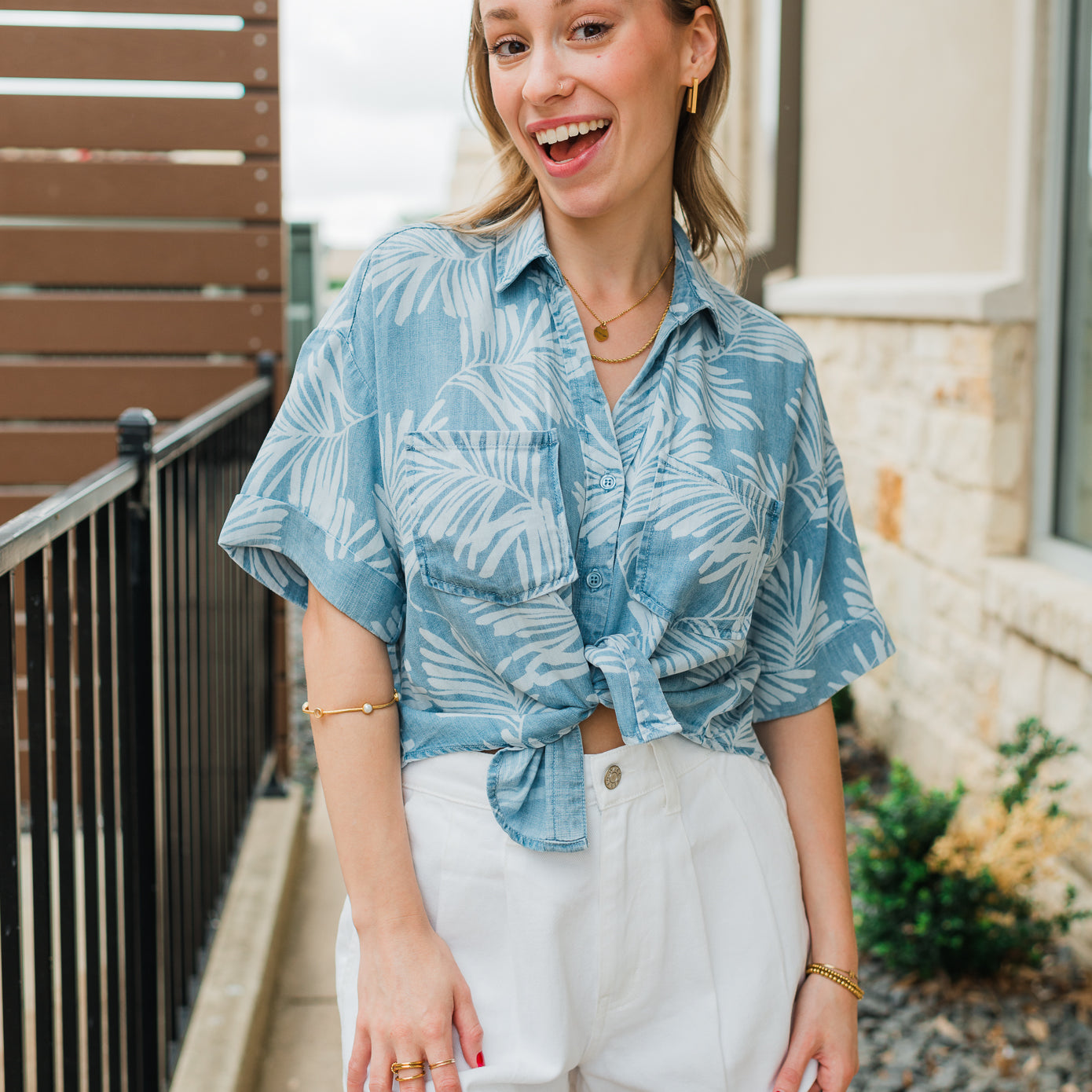 Brandon Top | Palm Leaf