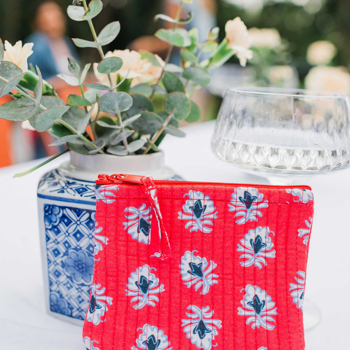 Small Quilted Pouch | Red Americana
