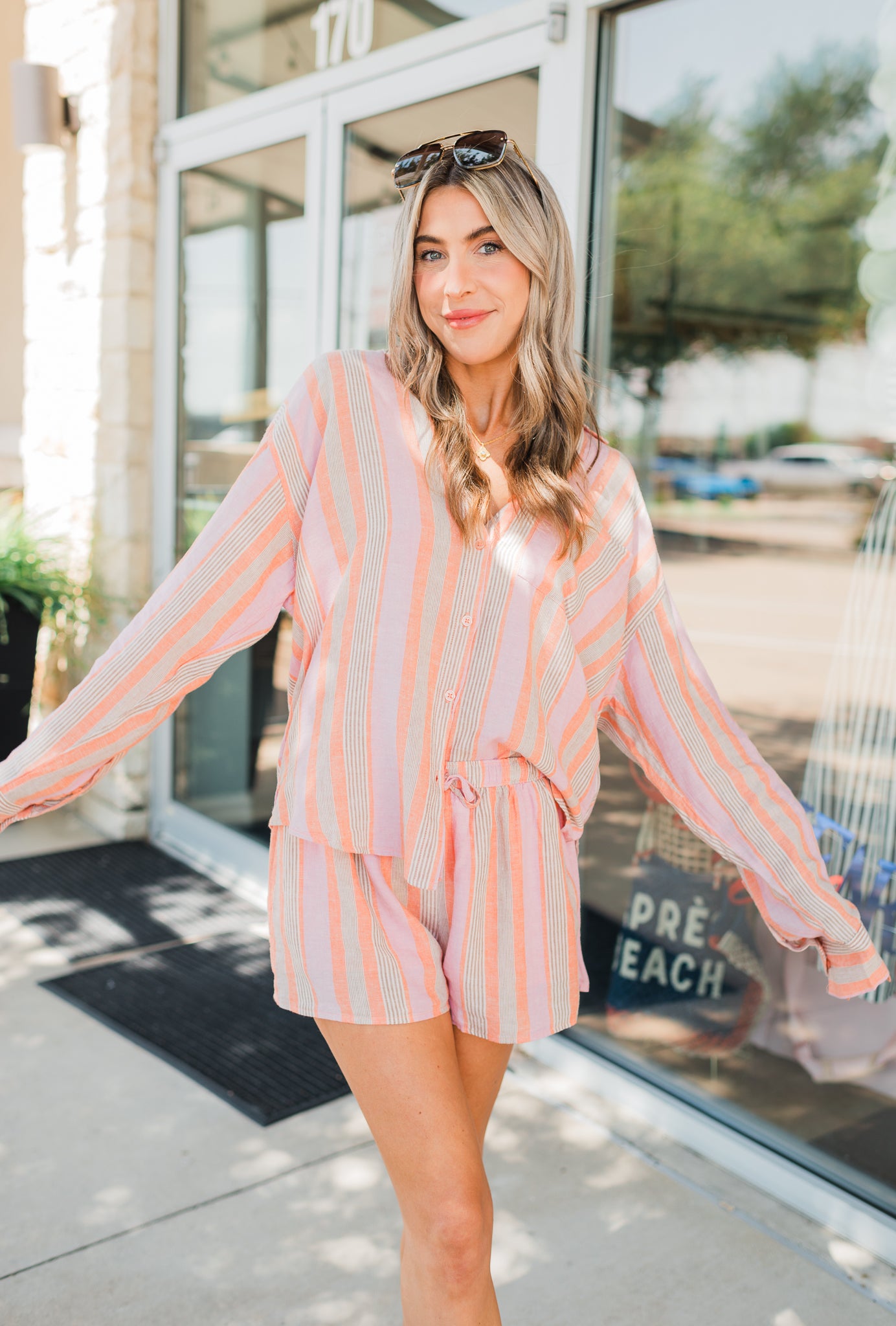 Z Supply | Perfect Linen Striped Top | Tiger Lily