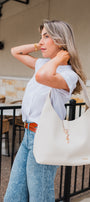 Haddie Hobo Tote | Cream