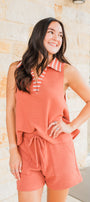 Victory Tank | Burnt Orange Stripe