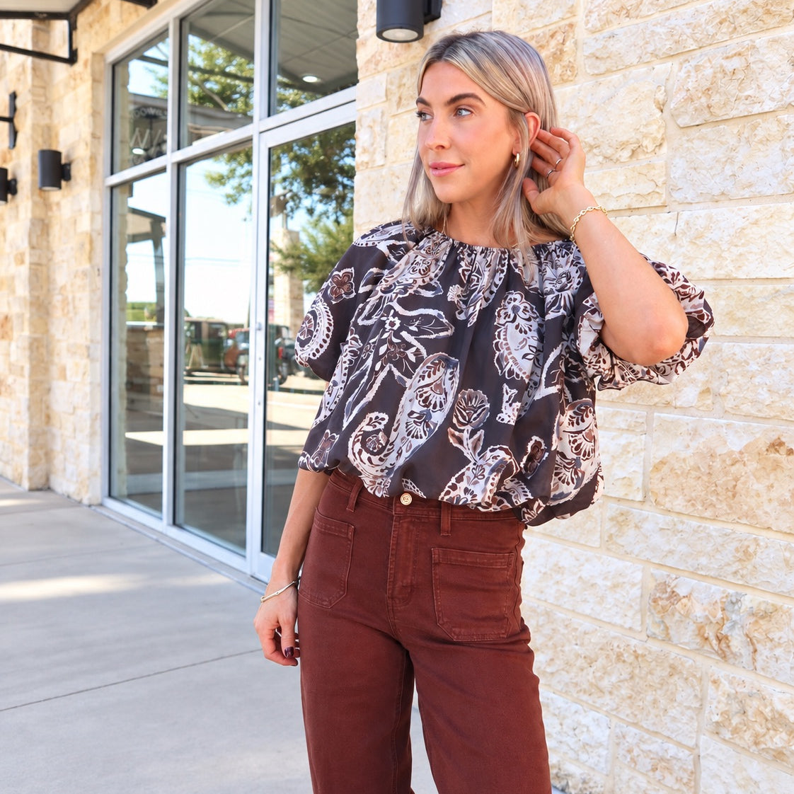 Willow Top | Espresso Paisley
