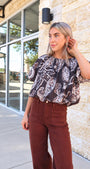 Willow Top | Espresso Paisley