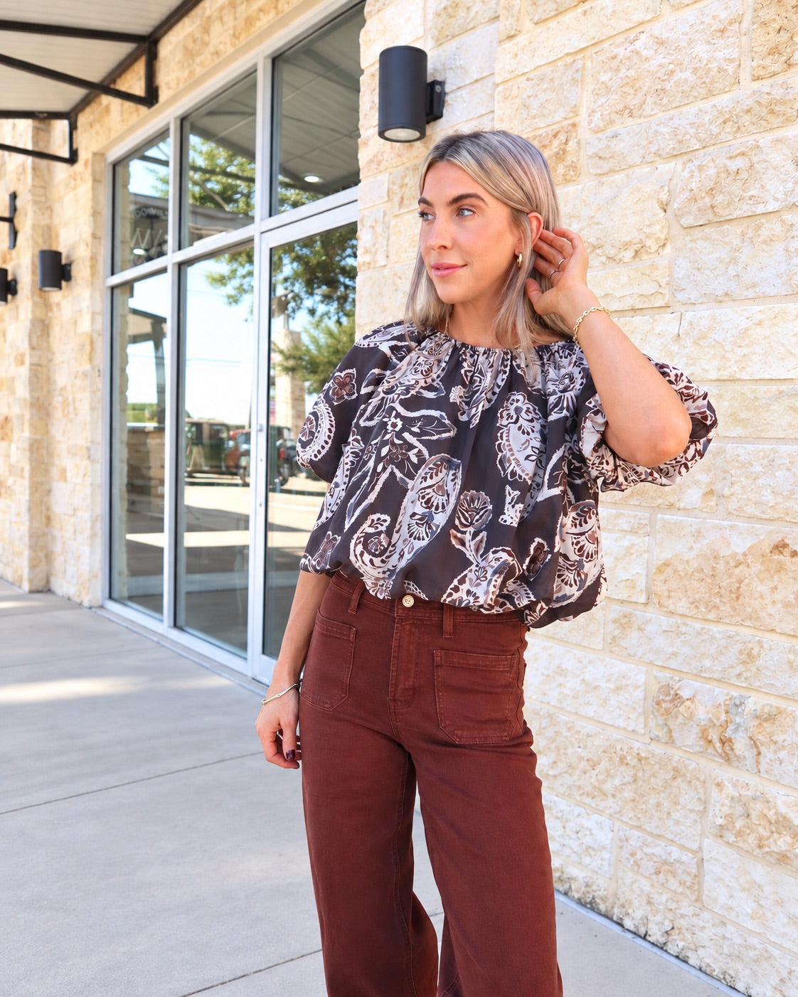 Willow Top | Espresso Paisley