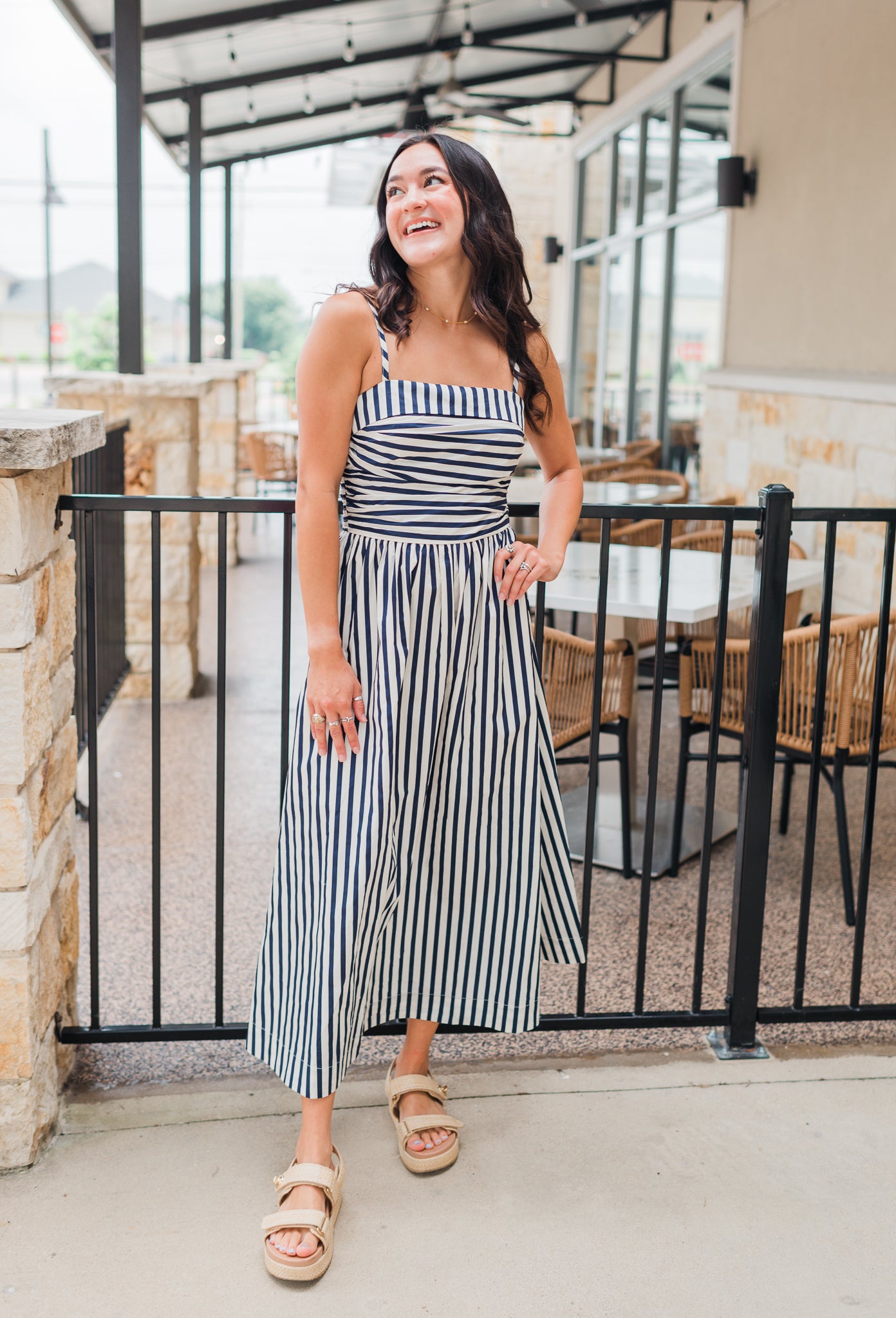 St. Tropez Dress | Navy Stripe