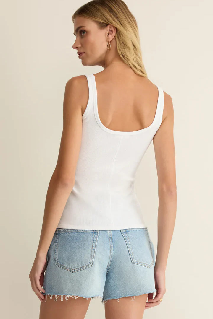Z Supply | Renae Premium Rib Tank Top | White
