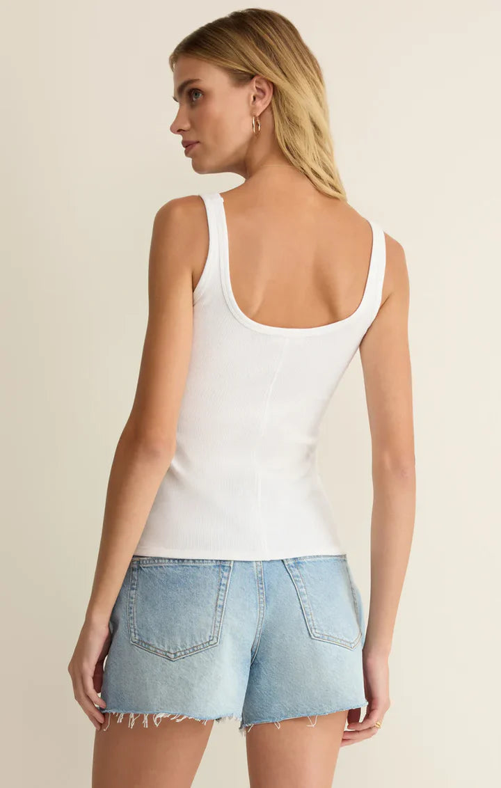 Z Supply | Renae Premium Rib Tank Top | White