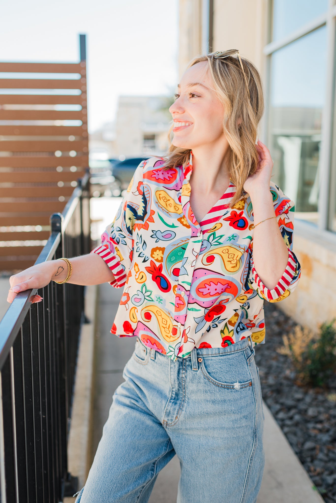 Laguna Beach Top | Mixed Print