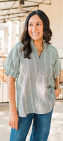 Mara Top | Black Stripe