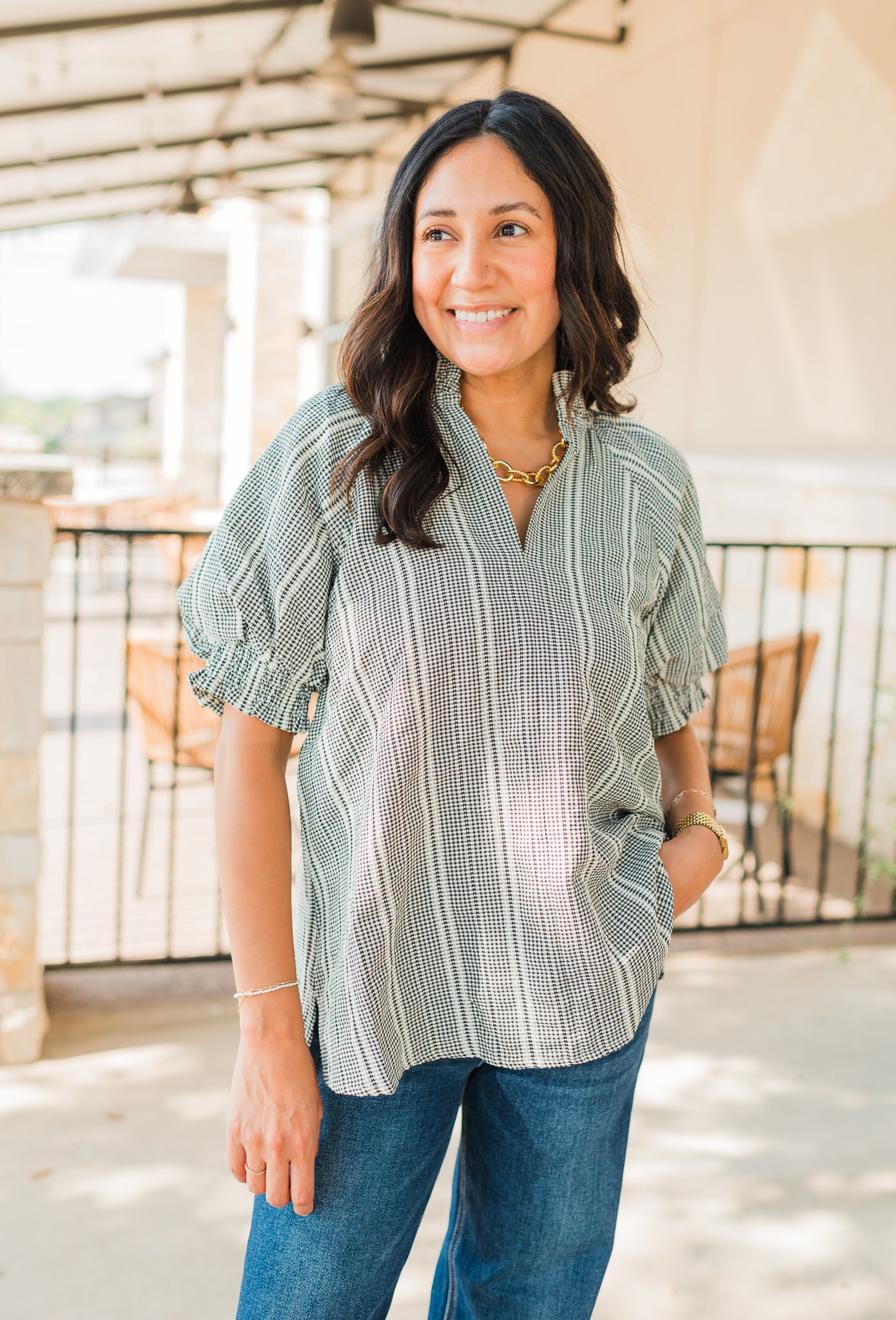 Mara Top | Black Stripe