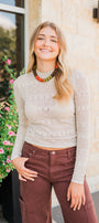 Avery Sweater Top | Soft Ecru