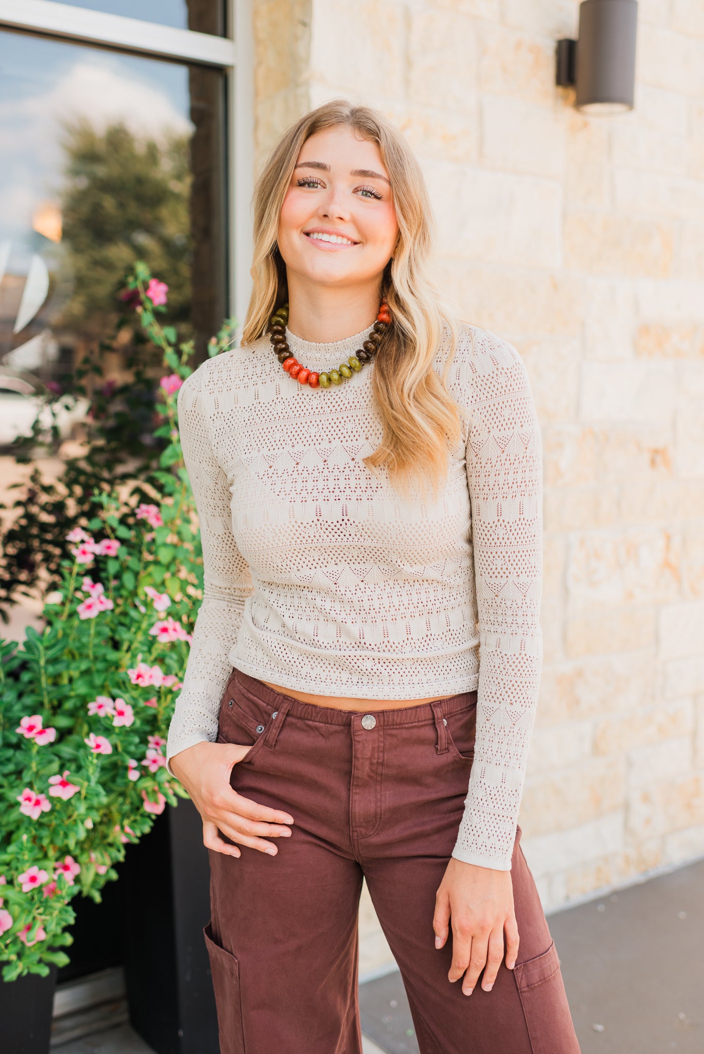 Avery Sweater Top | Soft Ecru