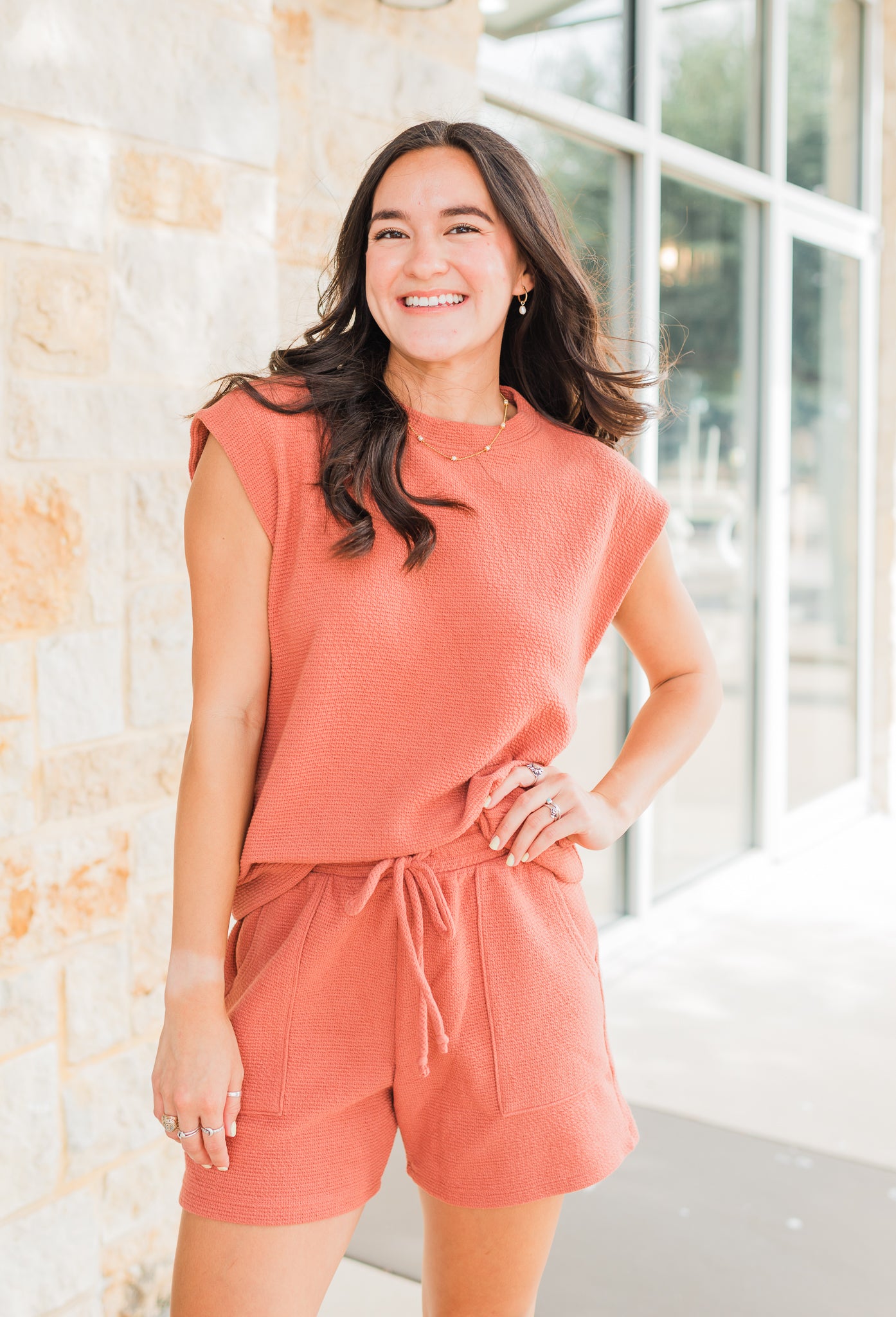 Rally Muscle Tee | Burnt Orange