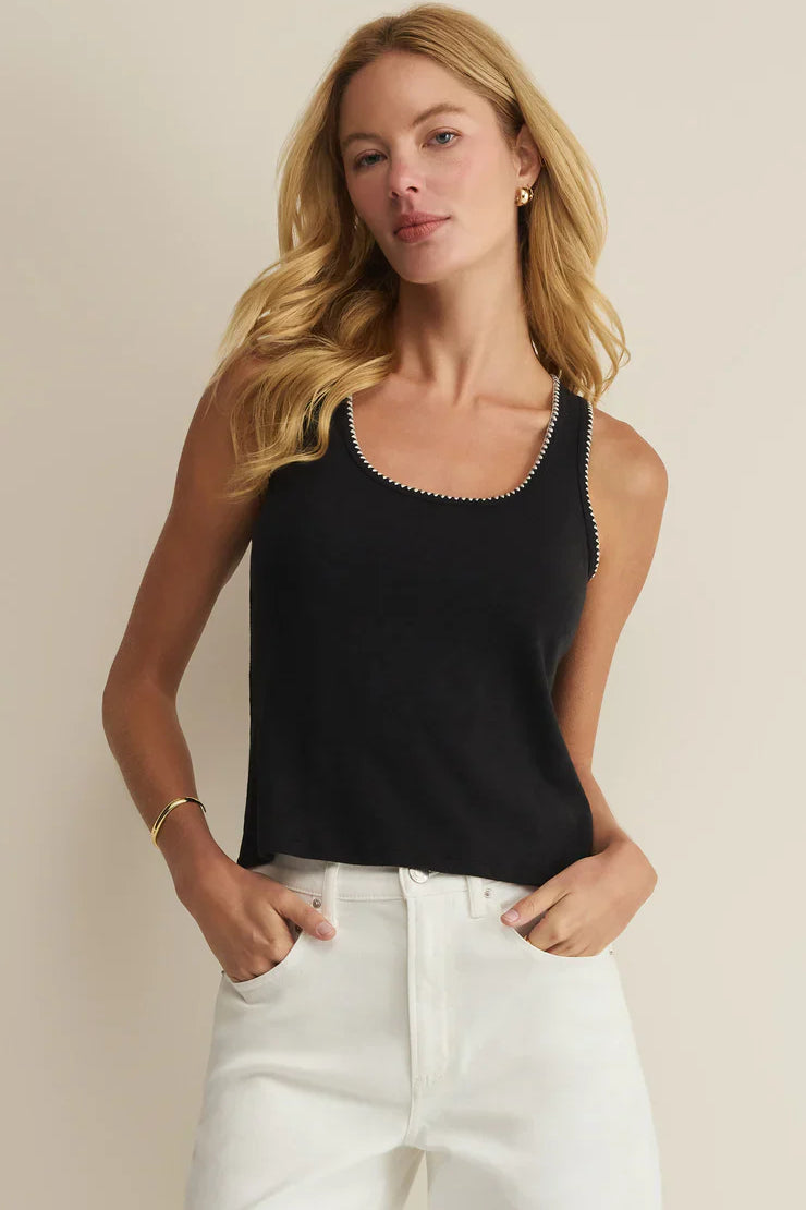 Z Supply | Julian Crochet Tank | Black