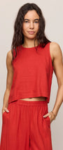 Z Supply | Sloane Linen Top | Chili Pepper