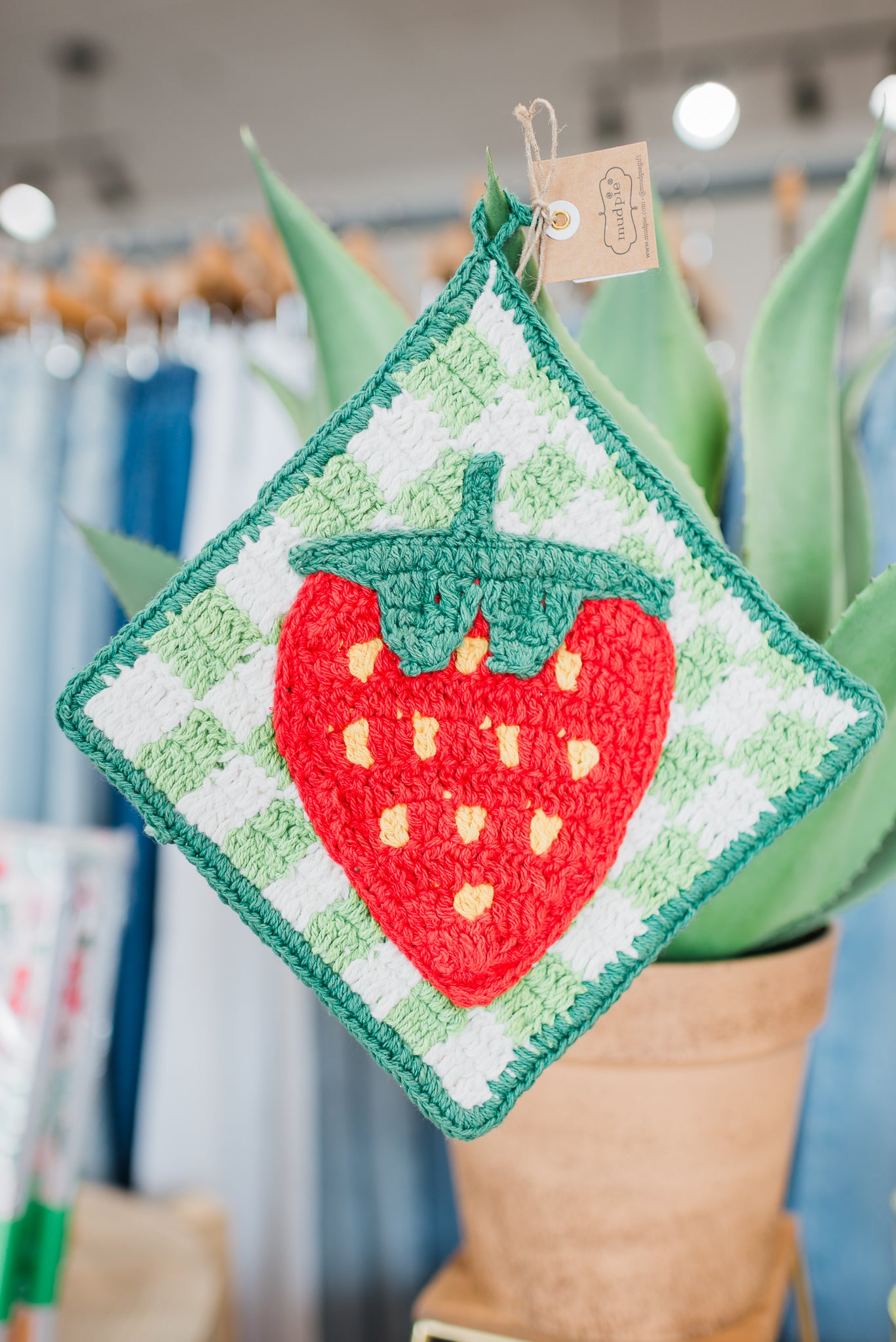 Crochet Trivet | Strawberry
