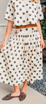 Tinsley Skirt | Ecru Polka Dot