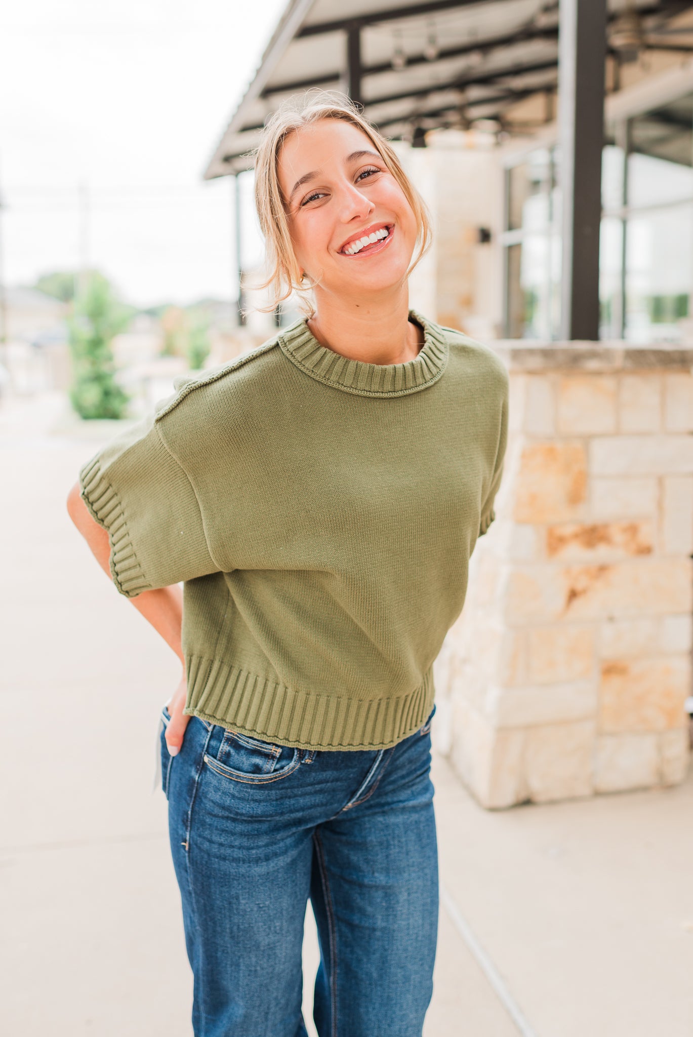 Linley Sweater Top | OIive