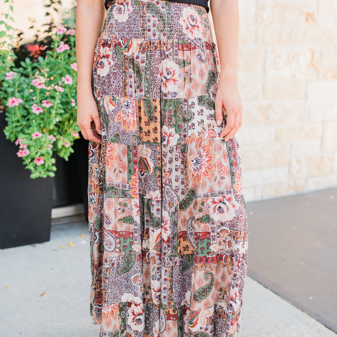Romie Skirt | Mixed Print