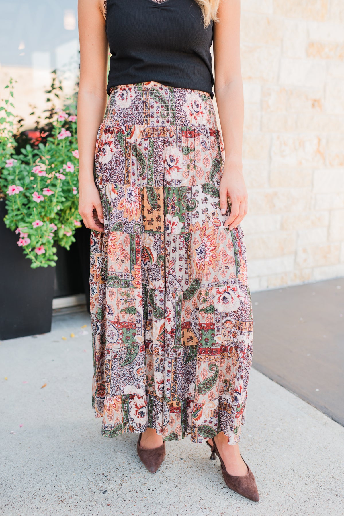 Romie Skirt | Mixed Print