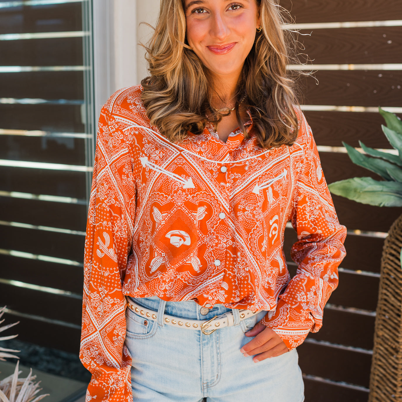 Hook 'Em Top | Burnt Orange