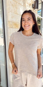 Z Supply | Junie Slub Tee Shirt | Heather Ash