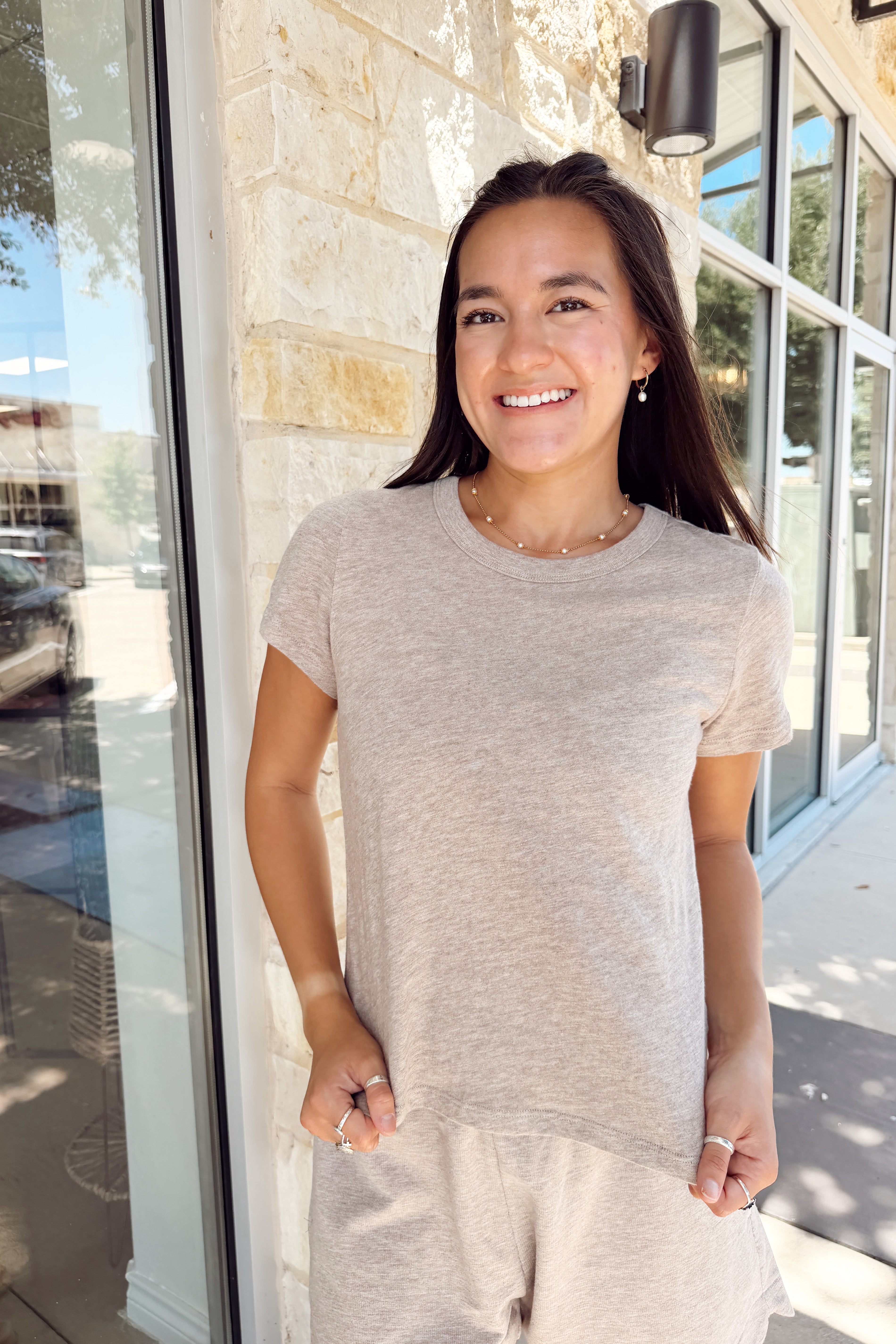 Z Supply | Junie Slub Tee Shirt | Heather Ash