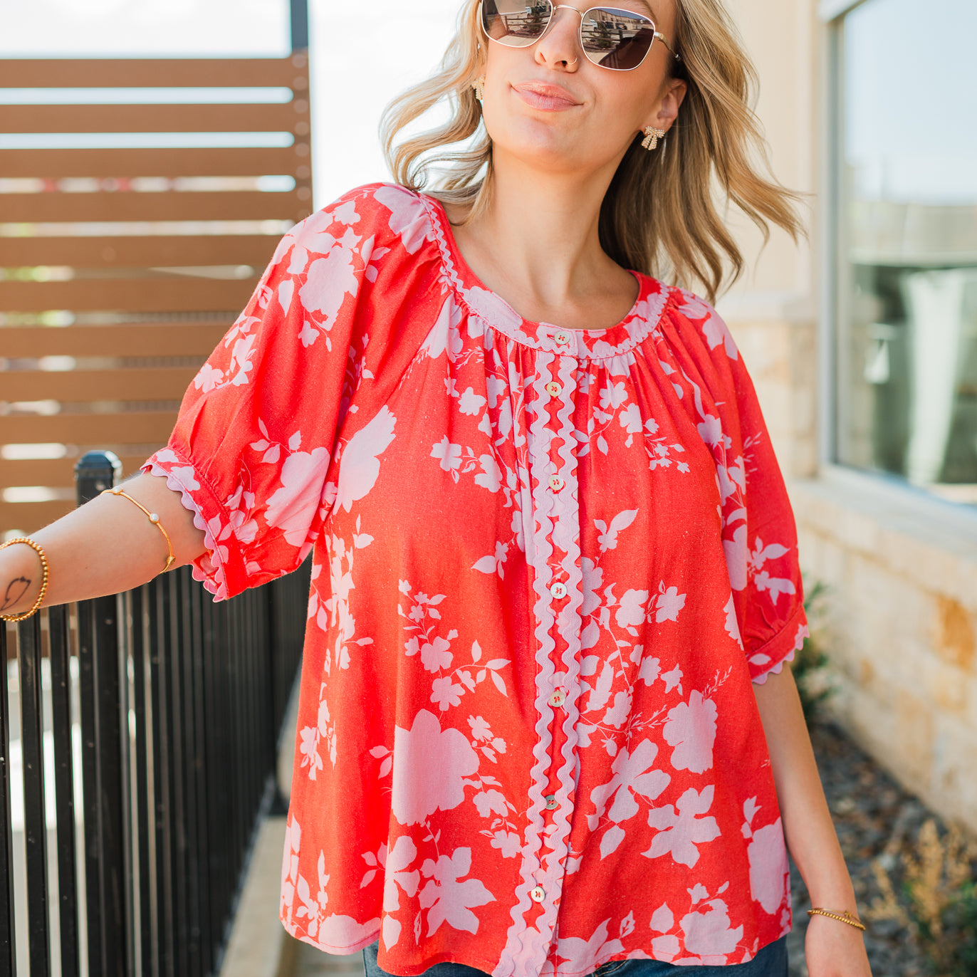 Cabo Top | Red + Pink