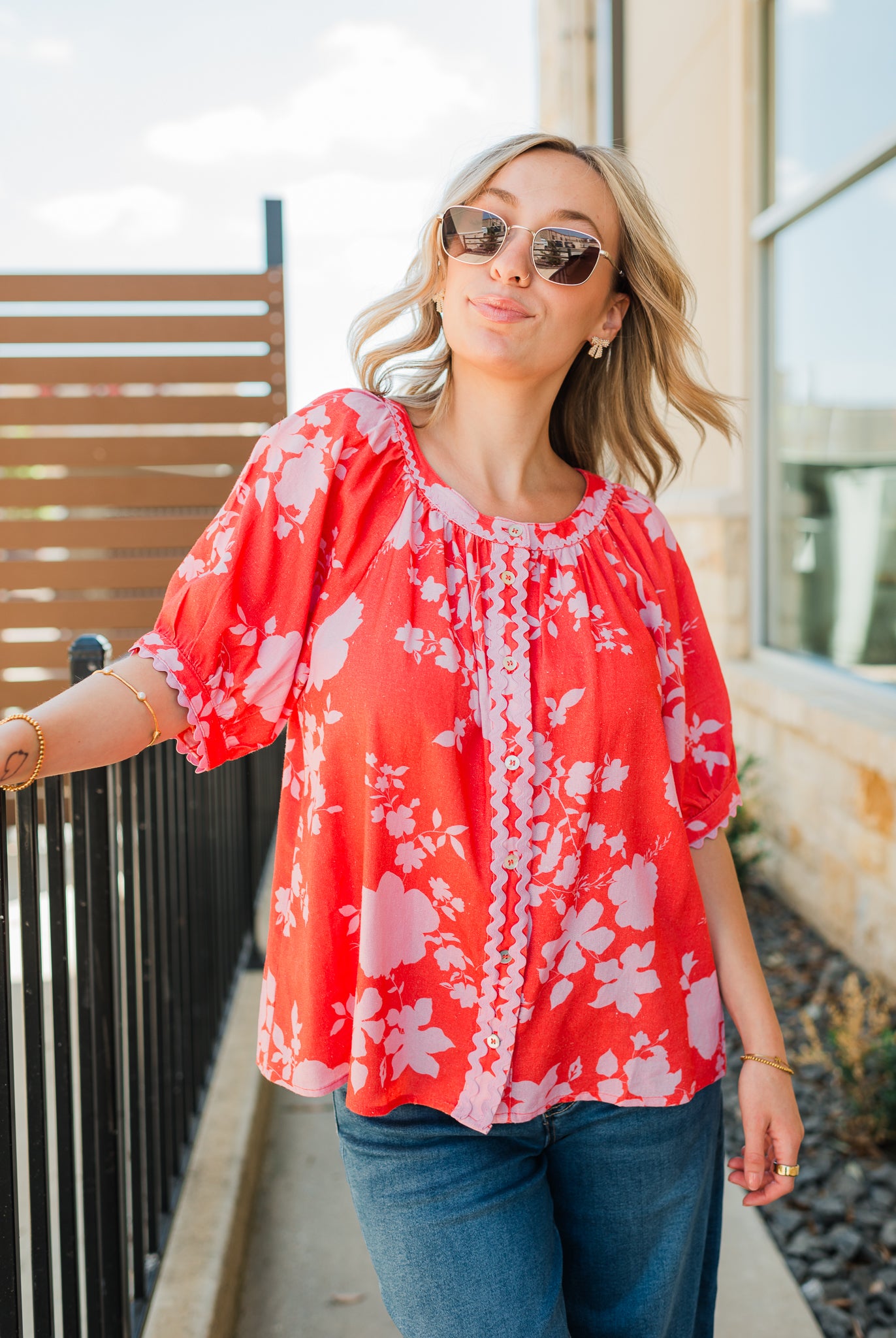 Cabo Top | Red + Pink