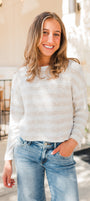 Pearl Sweater | Natural Stripe