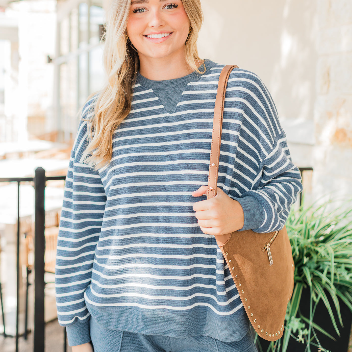 Daytona Sweatshirt | Blue Stripe